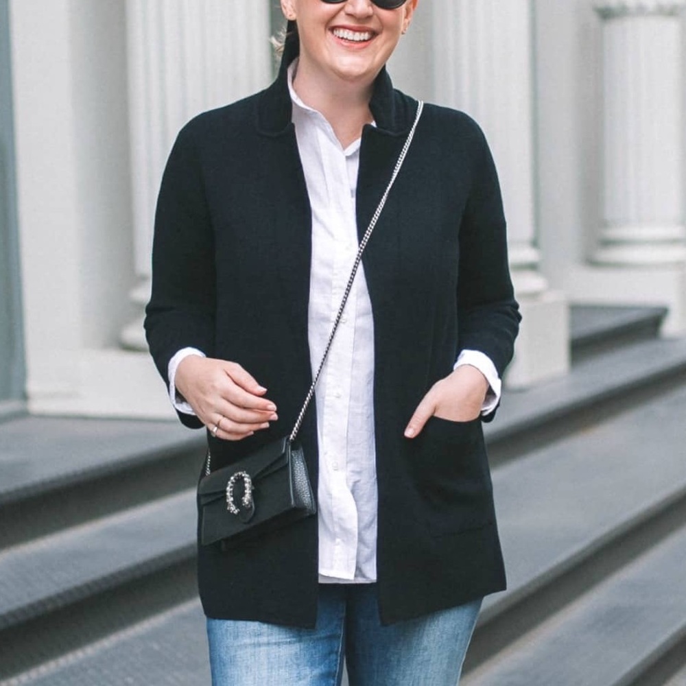 J. Crew Black Open-Front Women's Cardigan